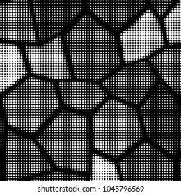 Grunge halftone black and white dots texture background. Spotted vector Abstract Texture
