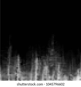 Grunge halftone black and white dots texture background. Spotted vector Abstract Texture
