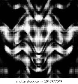 Grunge halftone black and white dots texture background. Spotted vector Abstract Texture
