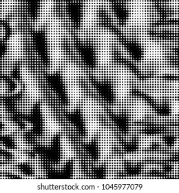 Grunge halftone black and white dots texture background. Spotted vector Abstract Texture
