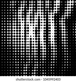Grunge halftone black and white dots texture background. Spotted vector Abstract Texture
