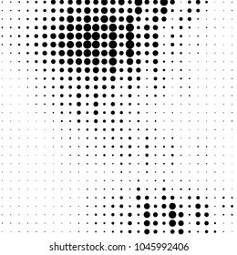 Grunge halftone black and white dots texture background. Spotted vector Abstract Texture

