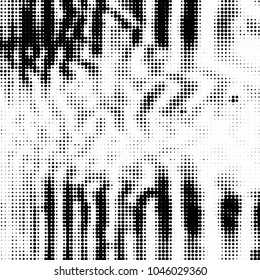 Grunge halftone black and white dots texture background. Spotted vector Abstract Texture

