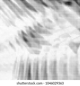 Grunge halftone black and white dots texture background. Spotted vector Abstract Texture
