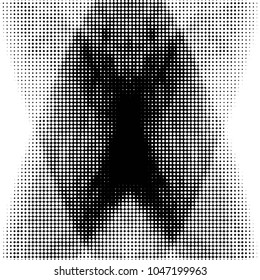 Grunge halftone black and white dots texture background. Spotted vector Abstract Texture
