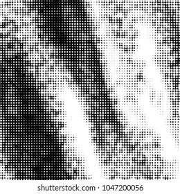 Grunge halftone black and white dots texture background. Spotted vector Abstract Texture
