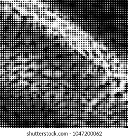 Grunge halftone black and white dots texture background. Spotted vector Abstract Texture
