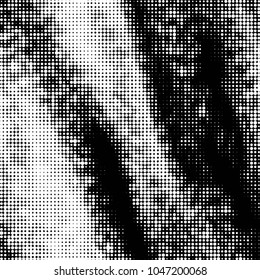 Grunge halftone black and white dots texture background. Spotted vector Abstract Texture
