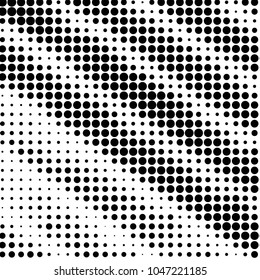 Grunge halftone black and white dots texture background. Spotted vector Abstract Texture
