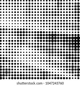 Grunge halftone black and white dots texture background. Spotted vector Abstract Texture
