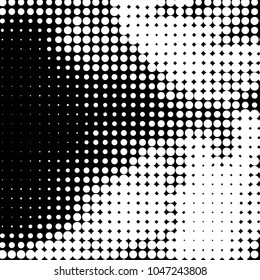 Grunge halftone black and white dots texture background. Spotted vector Abstract Texture
