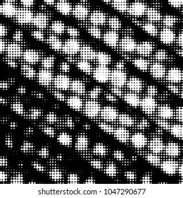 Grunge halftone black and white dots texture background. Spotted vector Abstract Texture
