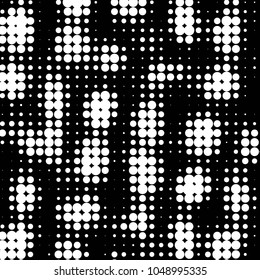 Grunge halftone black and white dots texture background. Spotted vector Abstract Texture
