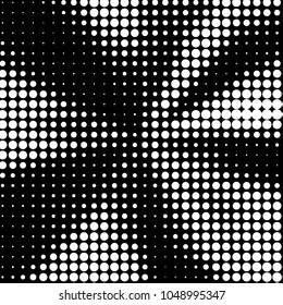 Grunge halftone black and white dots texture background. Spotted vector Abstract Texture
