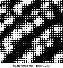 Grunge halftone black and white dots texture background. Spotted vector Abstract Texture
