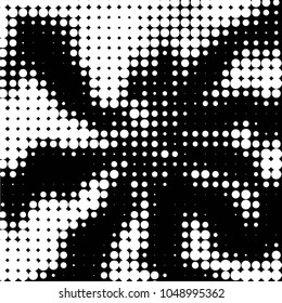 Grunge halftone black and white dots texture background. Spotted vector Abstract Texture
