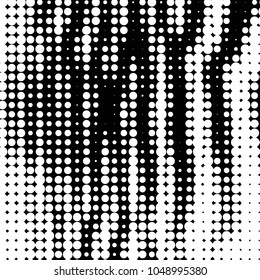 Grunge halftone black and white dots texture background. Spotted vector Abstract Texture
