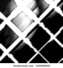 Grunge halftone black and white dots texture background. Spotted vector Abstract Texture
