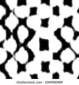 Grunge halftone black and white dots texture background. Spotted vector Abstract Texture
