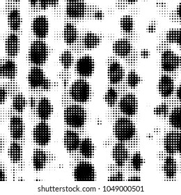 Grunge halftone black and white dots texture background. Spotted vector Abstract Texture
