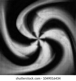 Grunge halftone black and white dots texture background. Spotted vector Abstract Texture
