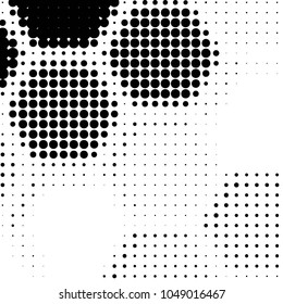 Grunge halftone black and white dots texture background. Spotted vector Abstract Texture
