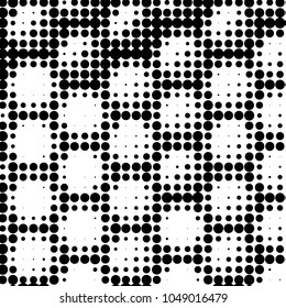 Grunge halftone black and white dots texture background. Spotted vector Abstract Texture
