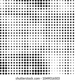 Grunge halftone black and white dots texture background. Spotted vector Abstract Texture
