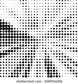 Grunge halftone black and white dots texture background. Spotted vector Abstract Texture
