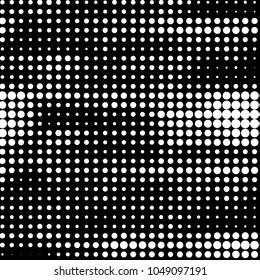 Grunge halftone black and white dots texture background. Spotted vector Abstract Texture
