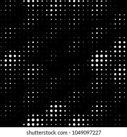 Grunge halftone black and white dots texture background. Spotted vector Abstract Texture
