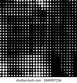Grunge halftone black and white dots texture background. Spotted vector Abstract Texture
