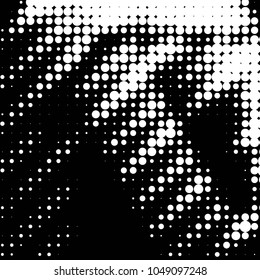 Grunge halftone black and white dots texture background. Spotted vector Abstract Texture
