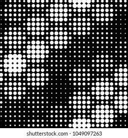 Grunge halftone black and white dots texture background. Spotted vector Abstract Texture
