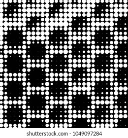 Grunge halftone black and white dots texture background. Spotted vector Abstract Texture
