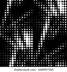 Grunge halftone black and white dots texture background. Spotted vector Abstract Texture
