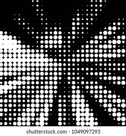Grunge halftone black and white dots texture background. Spotted vector Abstract Texture
