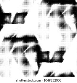 Grunge halftone black and white dots texture background. Spotted vector Abstract Texture
