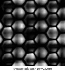 Grunge halftone black and white dots texture background. Spotted vector Abstract Texture

