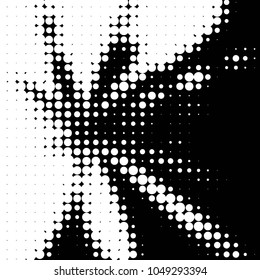 Grunge halftone black and white dots texture background. Spotted vector Abstract Texture
