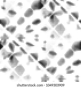 Grunge halftone black and white dots texture background. Spotted vector Abstract Texture
