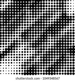 Grunge halftone black and white dots texture background. Spotted vector Abstract Texture
