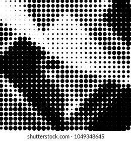 Grunge halftone black and white dots texture background. Spotted vector Abstract Texture
