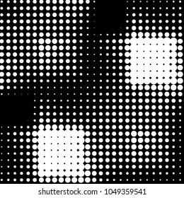 Grunge halftone black and white dots texture background. Spotted vector Abstract Texture
