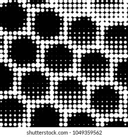 Grunge halftone black and white dots texture background. Spotted vector Abstract Texture
