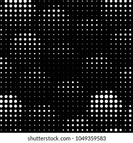 Grunge halftone black and white dots texture background. Spotted vector Abstract Texture
