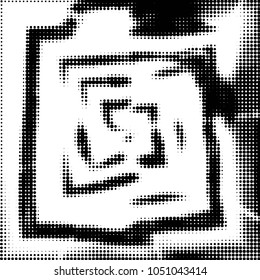 Grunge halftone black and white dots texture background. Spotted vector Abstract Texture
