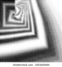 Grunge halftone black and white dots texture background. Spotted vector Abstract Texture
