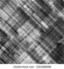 Grunge halftone black and white dots texture background. Spotted vector Abstract Texture
