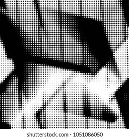 Grunge halftone black and white dots texture background. Spotted vector Abstract Texture
